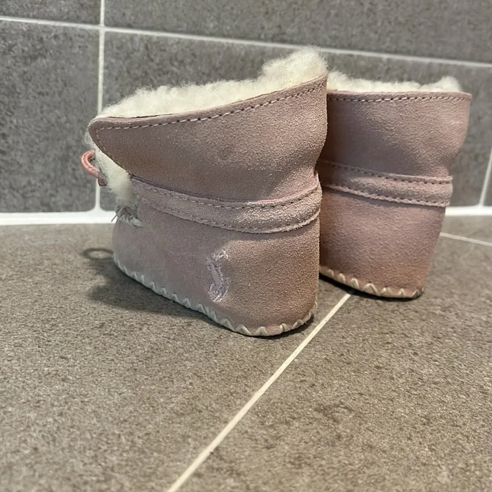 Polo Ralph Lauren Tribe Baby Infant Crib Booties Shoes Boots girls Size 0